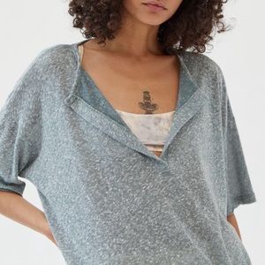 NWT Urban Outfitters XS oversized tshirt top Blue soft flowy shirt soft comfy